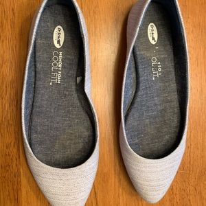 Dr Scholls Light Blue Flats, Size 8